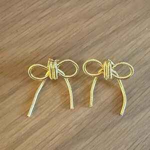 Madewell Gold Bow Earrings